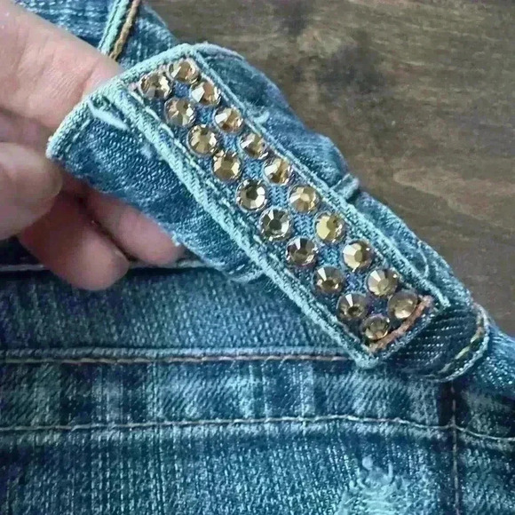 Iconic Y2K BEBE Bling Jeans Low Rise Flares Rhinestone Distressed
Denim Vintage - Picture 6 of 10